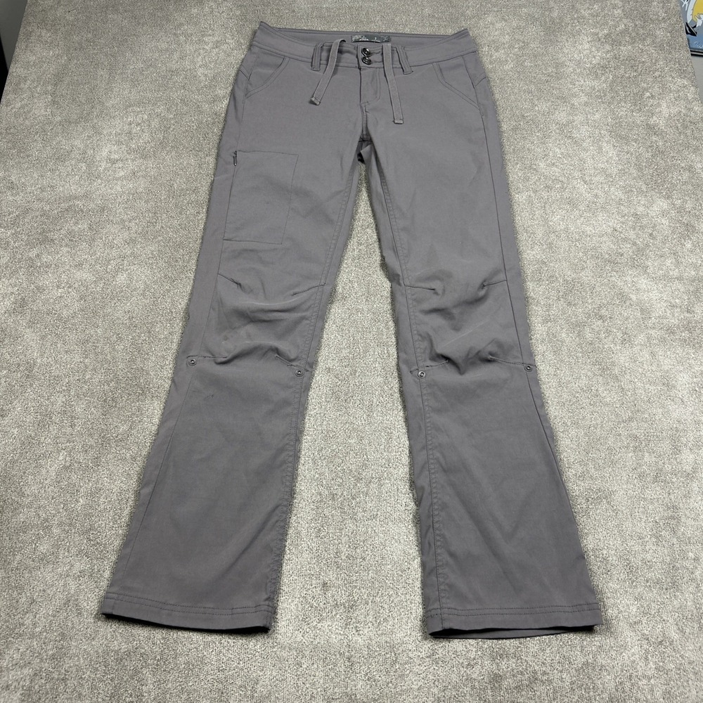 Prana Halle Roll Up Pants Womens 2 x 29 Brown Nylon Outdoor Hiking Drawstring